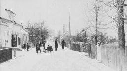 Vinterväg vid Handelsbanken 1921